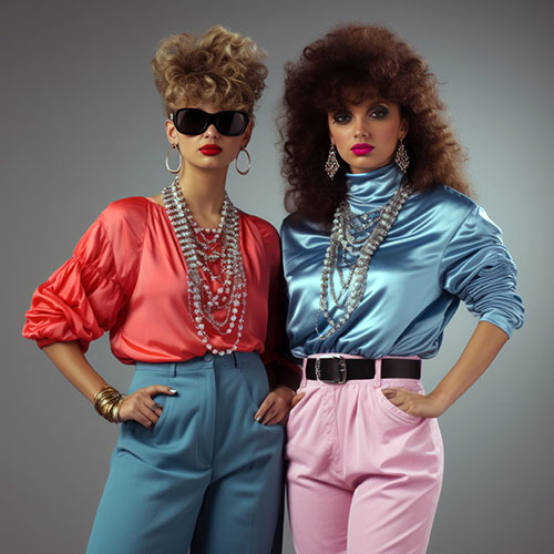 Dve mladé ženy v 80. rokoch