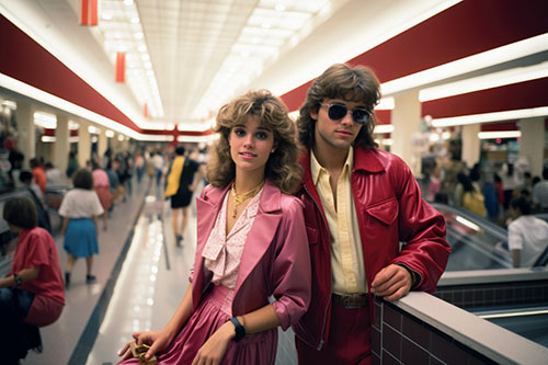 Mladý ludia a oblečenie v 80. rokoch