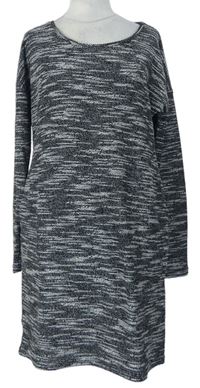 Dámská černo-bílá melírovaná svetrová tunika zn. Amisu 