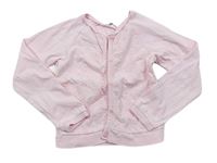 Růžové propínací triko s madeirou zn. H&M