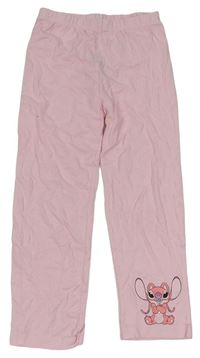Růžové pyžamové kalhoty s Angel - Stitch zn. Primark