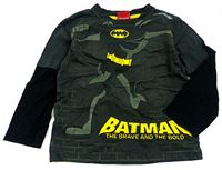 Šedo-černé triko s Batmanem 