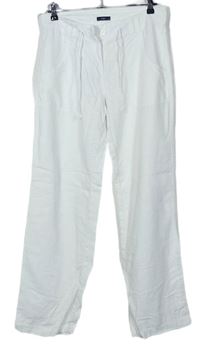 Dámské bílé lněné kalhoty zn. M&Co