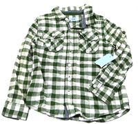 Zeleno-bílá kostkovaná košile zn. F&F