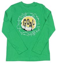 Zelené triko s překlápěcími flitry zn. Lands´end