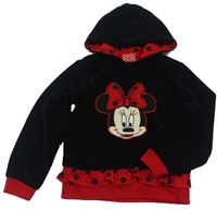 ČErveno-černá sametová mikina s Minnie zn. Disney