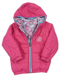 Růžová šusťáková zimní funkční bunda s kapucí zn. Decathlon