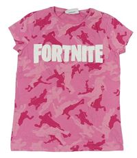 Růžové tričko s potiskem FROTNITE zn. F&F