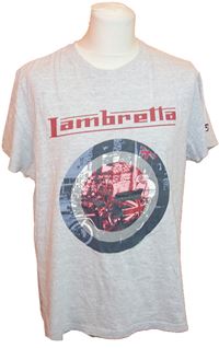 Pánské šedé tričko s potiskem zn. Lambretta 
