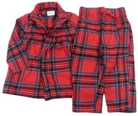 Červeno-černé kostkované flanelové pyžamo zn. Next