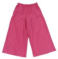 Růžové plisované culottes kalhoty zn. Tu