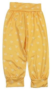 Žluté turecké kalhoty s kytičkami