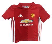 Červený fotbalový funkční dres - Manchester United zn. Adidas
