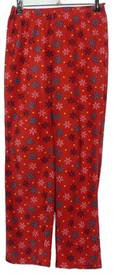 Dámské červené fleecové pyžamové kalhoty s hvězdičkami zn. George 