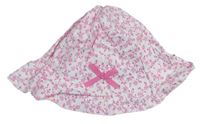 Bílo-růžová květinový klobouk zn. George vel.68-80