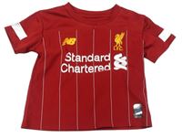Tmavočervené pruhované fotbalové tričko - Fc Liverpool zn. New Balance