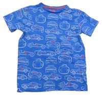 Modré pyžamové tričko s auty zn. M&S