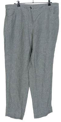 Dámské šedé lněné kalhoty zn. C&A
