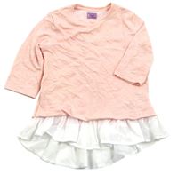 Růžovo-bílé úpletové triko zn. F&F