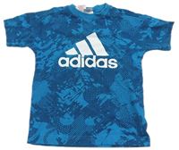 Tmavomodré tričko s logem zn. Adidas 