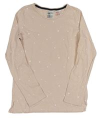 Pudrové pyžamové triko s hvězdičkami zn. H&M