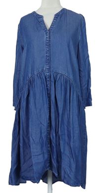 Dámské modré košilové riflové šaty zn. Tchibo 