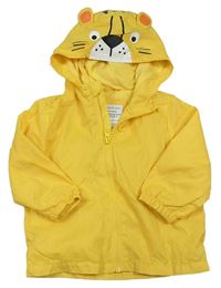 Žlutá šusťáková jarní bunda s kapucí zn. Primark