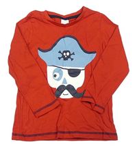 Červené triko s pirátem zn. C&A