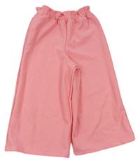 Růžové vzorované culottes kalhoty zn. George