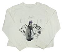 Smetanové triko s tučňákem s flitry zn. M&S