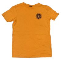 Oranžové tričko s nápisy zn. George