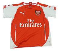 Červeno-bílý funkční fotbalový dres s logem - Arsenal a číslem zn. PUMA