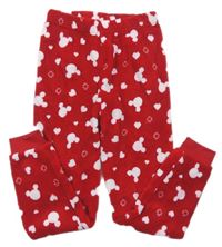 Červené vzorované chlupaté kalhoty zn. Primark