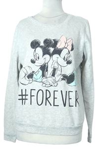 Dámská šedá pyžamová mikina s Mickeym a Minnie zn. Disney + George 