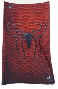 Červený vzorovaný nákrčník s pavoukem 