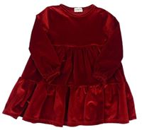Červené sametové šaty zn. F&F