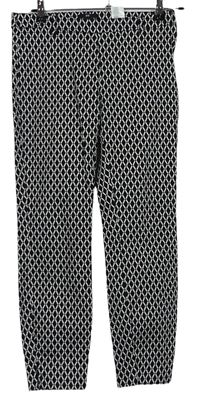 Dámské černo-bílé vzorované kalhoty zn. H&M