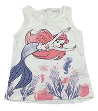 Bílý top s Ariel zn. Disney