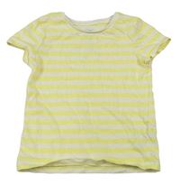 Žluto-bílé pruhované tričko zn. F&F