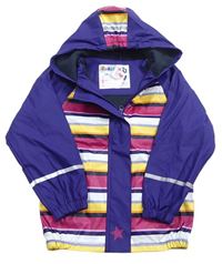 Fialovo-barevné nepromokavá přechodová bunda s kapucí  zn. Lupilu 