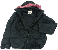 Černá šusťáková zimní bunda s kapucí zn. NUtmeg 