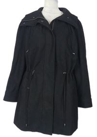 Dámský černý vlněný kabát zn. Jacques Vert 
