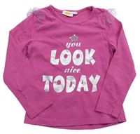 Růžové triko s nápisem zn. Kids