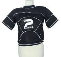 Pánský černý rugbyový vyztužený dres s logem zn. Patrick