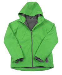 Zelená softshelová bunda s kapucí zn. Y.F.K.