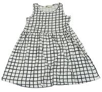 Bílo-černé kostkované bavlněné šaty zn. H&M