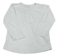 Bílé triko s mašlí zn. H&M
