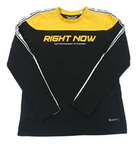 Žluto-černé triko s nápisem zn. C&A