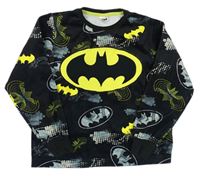 Černá plyšová pyžamová mikina s Batmanem zn. Matalan