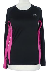 Dámské černo-neonově růžové běžecké funkční triko zn. Karrimor 